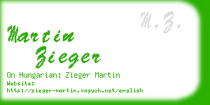 martin zieger business card